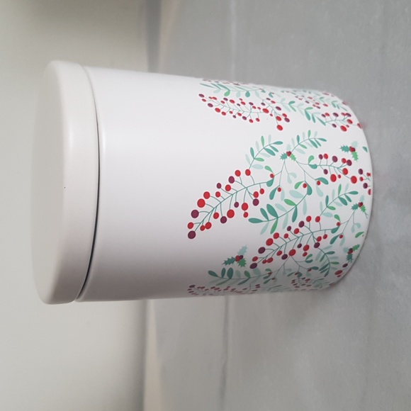 David’s Tea Holly Berry Holiday Tea Coffee Ceramic Canister - Picture 4 of 15